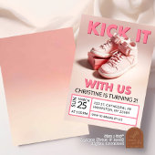 パステルピンクスニーカー2ndバースデーガール 招待状