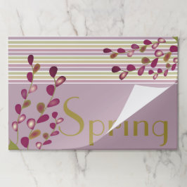 パステルピンクスマウヴ紙ランチョンマット ペーパーパッド