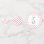 パステルピンクゾウパーソナライズされたベビーガール コンフェッティ (正面)