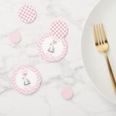 パステルピンクゾウパーソナライズされたベビーガール コンフェッティ (グループ)