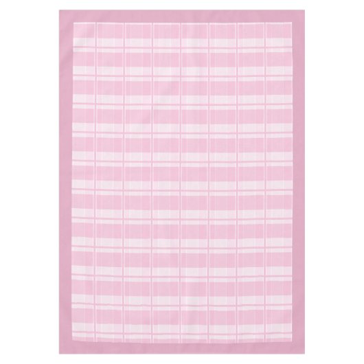 パステルピンクタータンチェックテーブルクロスforコージーギャザリング テーブルクロス (正面)