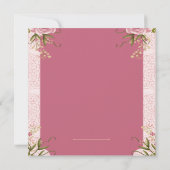 パステルピンクダブルジョイントツイン誕生日 サンキューカード (裏面)