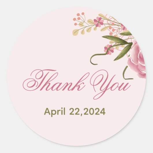 パステルピンクダブルジョイントツイン誕生日 ラウンドシール (正面)