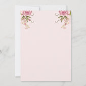 パステルピンクダブルジョイントツイン誕生日 招待状 (裏面)