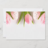 パステルピンクチューリップハッピーイースターデイ ノートカード (裏面)