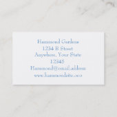 パステルピンクチューリップ花水彩 名刺 (裏面)