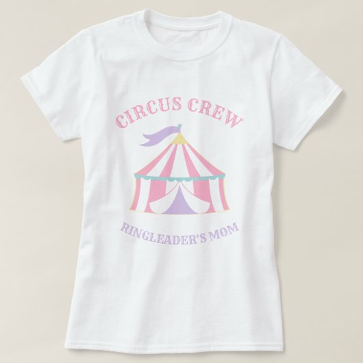 パステルピンクテントサーカスカーニバル誕生日Tシャツ Tシャツ (デザイン正面)