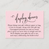 パステルピンクディスプレイブライダルシャワーギフトカード エンクロージャーカード (正面)
