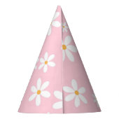 パステルピンクデイジー パーティーハット (裏面)