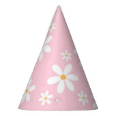 パステルピンクデイジー パーティーハット (左)