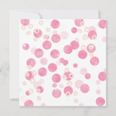 パステルピンクドットバースデーパーティー招待 招待状 (裏面)