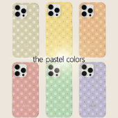 パステルピンクドット柄のカスタムイニシャル Case-Mate iPhoneケース