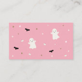パステルピンクハロウィンおむつラッフル エンクロージャーカード (裏面)