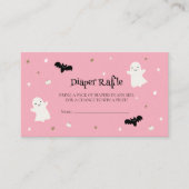パステルピンクハロウィンおむつラッフル エンクロージャーカード (正面)