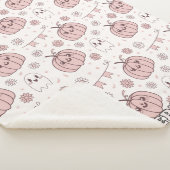 パステルピンクハロウィンシームレスパターン(2) シェルパブランケット (3/4)