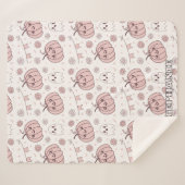 パステルピンクハロウィンシームレスパターン(2) シェルパブランケット (正面(横))