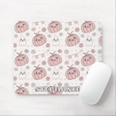 パステルピンクハロウィンシームレスパターン(2) マウスパッド (マウス)