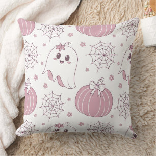 パステルピンクハロウィンシームレスパターン(3) クッション
