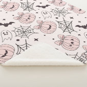 パステルピンクハロウィンシームレスパターン(5) シェルパブランケット (3/4)