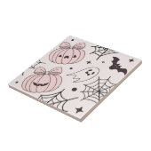 パステルピンクハロウィンシームレスパターン(5) タイル (側面)