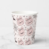 パステルピンクハロウィンシームレスパターン(5) 紙コップ (右)