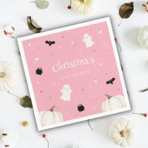 パステルピンクハロウィンベビーシャワー