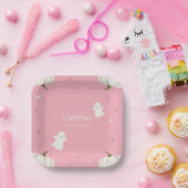 パステルピンクハロウィーンベビーシャワー紙プレート ペーパープレート (パーティー)