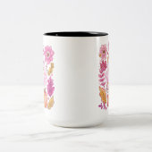 パステルピンクハロウィーン幽霊 ツートーンマグカップ (中央)