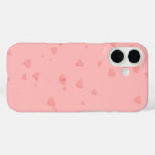 パステルピンクハートのスマホケース Case-Mate iPhoneケース (裏面 (横))