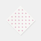 パステルピンクハート，バレンタインデーの紙ナプキン スタンダードカクテルナプキン (角)