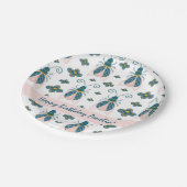 パステルピンクバグズフラワーガール誕生日 ペーパープレート (アングル)