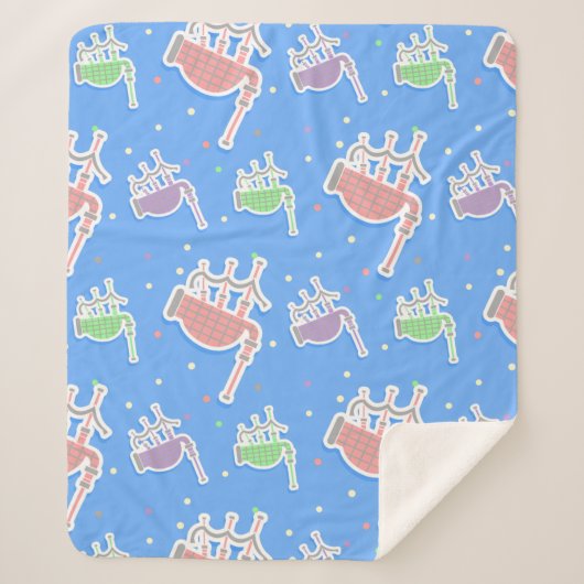 パステルピンクバグパイプ シェルパブランケット (正面)