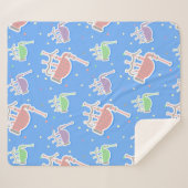 パステルピンクバグパイプ シェルパブランケット (正面(横))