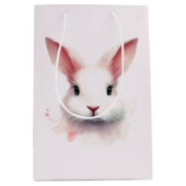 パステルピンクバニー抱き枕 ミディアムペーパーバッグ (正面)