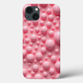 パステルピンクバブルテクスチャiPhoneケース レディース iPhone 13ケース