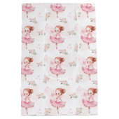 パステルピンクバレリナビルトデイ紙抱き枕 ミディアムペーパーバッグ (裏面)