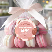 パステルピンクパンプキン1st誕生日ありがとうステッカー ラウンドシール