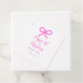 パステルピンクパープルハッピー1stクリスマスボウ名da フェイバータグ (インサイチュ)