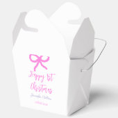 パステルピンクパープルハッピー1stクリスマスボウ名da フェイバーボックス (見開き)