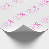 パステルピンクパープルハッピー1stクリスマスボウ名da ラッピングペーパー (角)