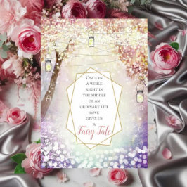 パステルピンクパープルブルーグリーン妖精結婚話 招待状