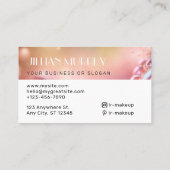 パステルピンクパール光沢フェミニン 名刺 (裏面)