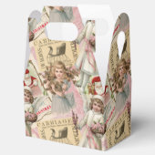 パステルピンクビクトリアンクリスマス フェイバーボックス (オープン)