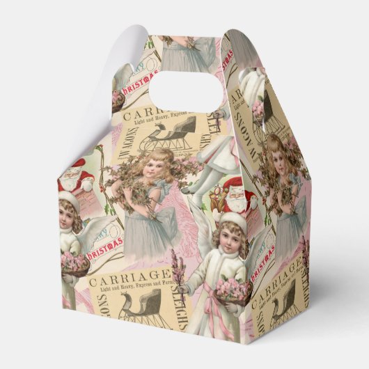 パステルピンクビクトリアンクリスマス フェイバーボックス (正面サイド)