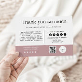 パステルピンクビジネスサンキュー サンキューカード