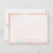 パステルピンクピーチ抽象芸術アートサンキュー サンキューカード (正面)