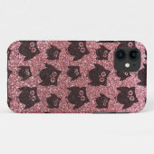 パステルピンクフクロウグリッター模様 Case-Mate iPhoneケース (裏面(横))