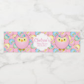 パステルピンクフクロウ男の赤ちゃんシャワーテーマ ペットボトルラベル (シングルラベル)