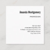 パステルピンクフラミンゴスグリーンパターン スクエア名刺 (裏面)