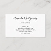 パステルピンクフラミンゴスグリーンパターン 名刺 (裏面)